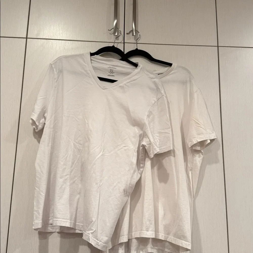 White and Black V-Neck T-Shirts bundle 4